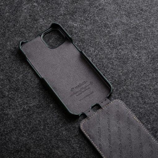 Melkco iPhone 13 Pro Jacka Series Premium Leather Cover - Black - Tashqila Melkco iPhone 13 Pro Jacka Series Premium Leather Cover - Black - Tashqila